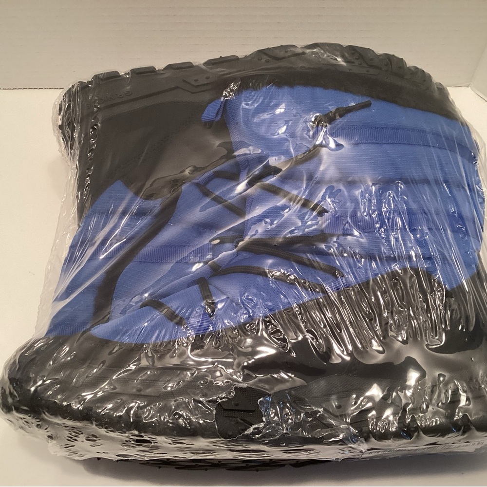 Black and Blue Winter Boots